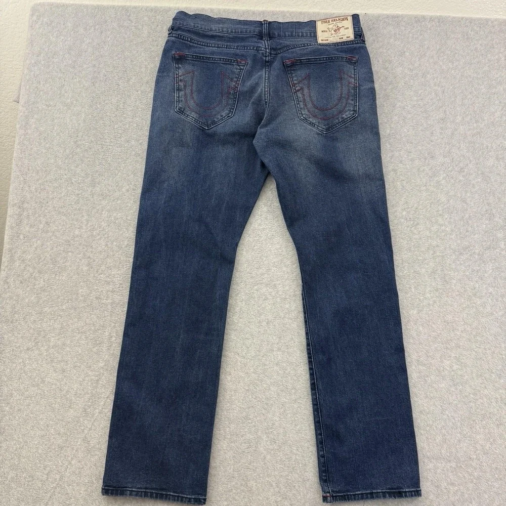 True Religion Jeans Mens 34x34‎ Fits (36x34) Blue Ricky Relaxed Straight Stretch
